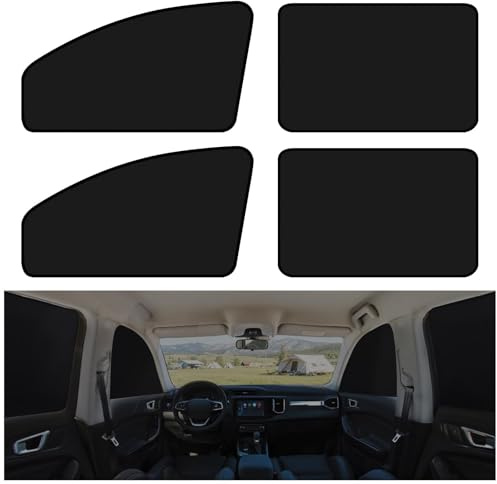 Parasol para Fiat 500/500E/500L/500X/500 Lateral Coche, Protector Solar Magnético con Protección UV, Cortinillas de Doble Capa para Ventana