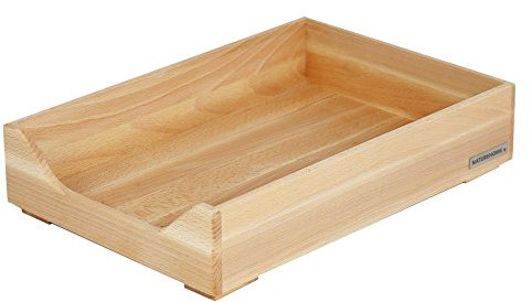 NATUREHOME ECO Designer Briefablage Buche 35x24x8cm liegende Aufbewahrung im Holz Organizer für Ihren Schreibtisch zur Ablage für Dokumente & Briefe. Bringen Sie Ordnung in Büro Schule Arbeitszimmer
