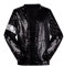 Shuanghao Kostüme Pailletten Lose Anzugjacken für Erwachsene Kinder Weihnachten Halloween Cosplay Rollenspiel Partys Tänze Retro Punk Männer Frauen Kleidung Schwarz (H:175-190cm W:78-95kg, Erwachsene)
