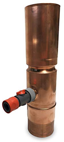 Fallrohr Regensammler von CurtMaxx [Kupfer] | Regenwassersammler mit Anschluss für Gartenschlauch (Kupfer, Ø 100)