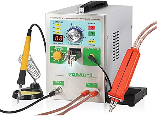 Hanchen Batterie Schweißgerät 3,8KW Akku Punktschweißgerät Hochleistungs-Automatik LED Pulse Spot Welder mit Lötkolben für 18650 22650 32650 Batterie 220V CE