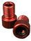 GreVeloro Ventiladapter Set Fahrrad Auto Auswechseladapter Ventil-Adapter 5 Farben zur Auswahl mit Gummi Dichtung Dunlopventil Blitzventil SV-Ventil Rennrad-Ventil Sclaverand 2er Set (Rot)