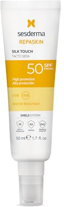 Sesderma Repaskin SPF 50+ Silk Touch 50ml - Sonnencreme Gesicht, Seidiges Finish & samtige Textur, Transparenter Base-Effekt, UVA/UVB Schutz, Anti-Photoaging Tagespflege