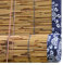 Zlovne Retro Carbonization Natürlich Bambusrollo Reed Vorhang,Blau Säumen Bambus Raffrollo Natur,Sichtschutz Rollos Handgewebt Rollo Bambus,Atmungsaktiv/Sonnenschutz,Anpassbar (100x150cm/39x59in)
