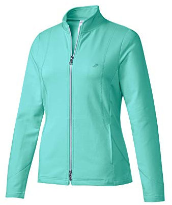 Joy Sportswear Dorit Sweatjacke für Damen aus Baumwoll-Stretch-Stoff mit Stehkragen, figurbetonte Sport- und Outdoorjacke für Aktivitäten wie Running oder Fitness 46, Jade