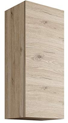 MaMa Store Atena Pensile Singolo Reversibile con sistema di apertura push and pull, Laminato, Quercia Naturale L. 30 X P. 22 X H. 71 Cm