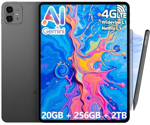 TECLAST Artpad Pro Tablet 12.7 Android15, 20GB+256GB 2.2GHz CPU G99 4G LTE | Penna Inclusa/10000mAh 30W Carica Rapida/Octa-Core Gaming Tablet/Doppio SIM 5G WiFi/2176×1600/TF 8TB