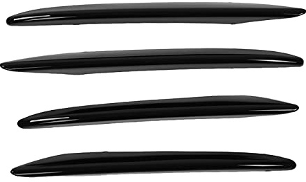 KIMISS Auto Stoßfängerlippe Splitter, Frontstoßstange Canard Fin Grille Zierleiste Ersatz für E-Klasse W213 AMG Line 2016-2020