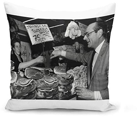 Fabulous Kissen Kissenbezug 40x40 cm Jacques Chirac Swag Vintage Schinken Präsident Frankreich