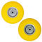 Dapetz® 2x10 Solid Rubber Wheelbarrow Wheel Replacement – 4.10/3.50-4 Tyre for Sack Truck, Sack Barrow & Trolley Cart – Puncture-Proof Yellow PU Foam Wheel – Heavy-Duty Sack Truck Tyres