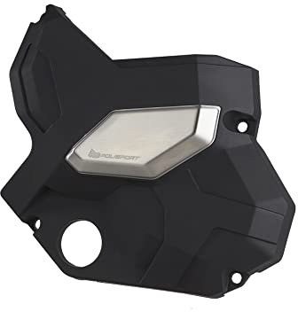POLISPORT 8485500001 - Kupplungsdeckelschutz aus widerstandsfähigem Kunststoff gegen mögliche Stöße kompatibel mit Motorräder Kawasaki Z650 y Ninja 650 17'-23' in Farbe Schwarz