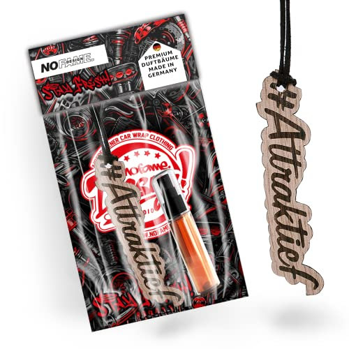 NoFame.Design | Duftbaum Attraktief inkl. 5ml Wunschduft | Einzigartig | Auto Lufterfrischer | 7 Düfte zur Auswahl | Autoanhänger | Auto | Lufterfrischer | DB-03