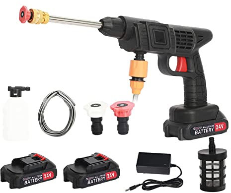 Cordless Pressure Washer, 24V 3.5Mpa Portable High Power Washer with Multifunction Nozzle Charger and Accessories, Pressure Cleaner for Car/Gardens/Floor Cleaning/Fence