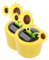 Uonlytech 2st Autoschmuck Sonnenblumen-Ornament Tanzende Blumen Solarbetriebene Tanzende Sonnenblume Tanzende Sonnenblumen Solar-armaturenbrettdekorationen Automatisch Schaukel Auto Abs