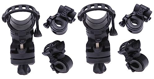 Artibetter 2 Stück 360 Fahrradbeleuchtung Lampenständer Fahrrad-taschenlampenhalterung Fahrrad Lampenhalter Fahrrad Licht Halterung Elastisch Lichtständer