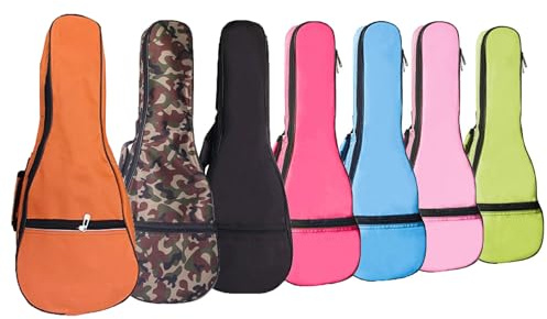 LONGTEAM Ukulele Tasche, 5MM Schaumstoff, Wasserfest, Strapazierfähig, mit Aufbewahrungsfach (Black, for 23 Concert)