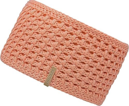 CHILLOUTS Cleo Headband - breites Winterstirnband - warmes Stirnband für Damen in orange Wollanteil