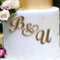 Wedding Cake Personalised Couples Initials Custom Acrylic Initial Wedding Cake Toppers - Set of 3 (GOLD MATTE)