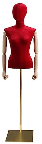 Schneiderpuppen Fester Schaumstoff-Schaufensterpuppenkörper, Wildleder, weiblicher Schaufensterpuppen-Torso, Kleidungsstückform, Halbkörperpuppe, höhenverstellbare Schaufensterpuppen leicht tragbar