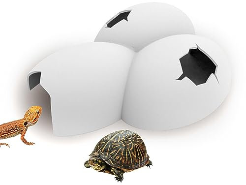 Loandicy Reptilienverstecke und Höhlen | Eiförmige Reptiliensimulation Felshöhlenverstecke - Bartagamen-Versteck, dekoratives Ornament für Aquarien und Terrarien, Aquarium