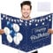 SULICRE Jumbo-Geburtstagskarte mit Umschlag, 55,9 x 35,6 cm, extra große Grußkarte für Frauen, Männer, Chef, Happy Birthday Riesen Gästebuch, übergroße Geburtstagsparty-Schilder, Dekorations-Zubehör
