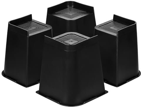 Uping Rehausseur Pieds de Lit Rehausseur Meuble 15 CM, pour Pied de Table Lit Adulte Bureau Canapé (4 Pac)
