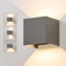 Kowanie Wandleuchte aussen Wandlampe innen - LED Außenwandleuchten Up Down Leuchten Aussen 5W IP65 Außenlampe Hauswand Warmweiß Außenleuchte Grau Aussenlampe Wandstrahler für Treppenhaus Flur Yard