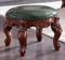 Hocker Retro Pu-leder, Antiker Kleiner Fußhocker, Ottomane, Fußstütze, Europäischer Vintage-wohnzimmer-schlafzimmerhocker Mit Gepolstertem Sitz Für Ankleidezimmer, Make-up, Hocker(Size:Rund,Color:B)
