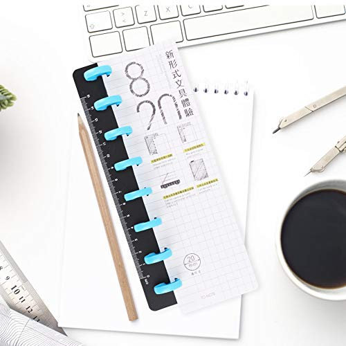 A5/B5/A4 Discbound A5 Punch Line Jigs for Notebook, Jig Accessories Mushroom Ruler Measuring Buckle Tools for Laptop, Disc Planner Punch for Disc Binding Notebooks Rulers (A5
