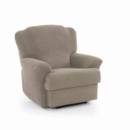 SOFASKINS® Funda para Sillon Relax reclinable, Funda Sillon súper elástica, Funda Sofa con diseño Exclusivo, Transpirable y Duradera, Funda para sofá fácil de Colocar. Medida 70-90Cm. Color Lino