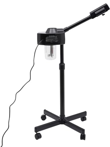 NIGORIY Gesichtssauna Gesichtsdampfer Gesicht Dampf, 800W Professional Nano Ionic Dampfgerät Warme Nebel, 750ml Facial Steamer Verstellbares Design, mit Ozon-Funktion (Schwarz)