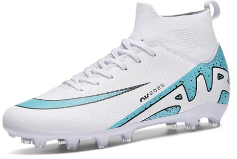 MINGSIBO Fußballschuhe Herren Kinder Fußballtraining,Training, professionelle Fußballschuhe, Fußballschuhe.Weiß 35