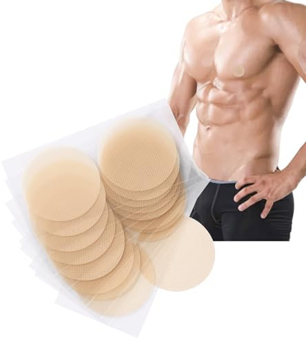 Pumwoy Cache-Tétons pour Homme, Protège-Tétons Invisible Couvertures de Mamelon de Hommes, Mamelon D’Hommes Cover Cache Teton Homme pour Course à Pied et Marathon (100 Paires)