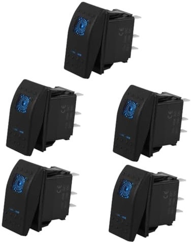 ULTECHNOVO 5 Stücke Beleuchtete Rocker 12v Marine Boot Rocker Auf off Pa66 Material