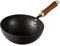 Gralara Pan de Hierro Wok Fry Hervulario Manejo de Madera Manejo de inducción Gas Gas Multipropósito Chino Wok Flat Bottom Wok para casa, 28cm