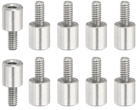 PATIKIL M2x6+4mm Abstandshalter Schrauben Verlängerung Stifte 10 Stück Edelstahl Gewindehülse Abstandsbolzen Schrauben Ersatz für Binden Nachfüllbaren Scrapbook Fotoalbum Bastel DIY