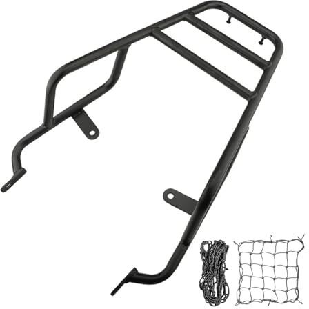 Porte-bagages robuste pour moto Kawasaki Z650RS 2022 2023 2024 avec filet réfléchissant en 2 parties, capacité de charge de 15,9 kg, support de top case