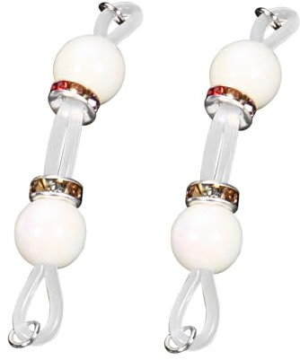 AceFun Fake nipple piercing UV Non Piercing Nipple Ring Noose Candy ball Colorful Pearls Silicone Nipple Ring Jewellery Faux Clip On Fake Nipple Jewelry Women Non Pierced Nipple Rings