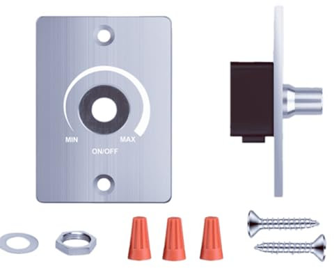 Qivine 12V Variateur de Lumiere LED, Variateur d'intensité 5A 12 V 0% à 100%, Lumières LED Dimmable 3 Fils, Facile à Installer, pour Camping-Car Bateau Camion Van Caravane Véhicule de Voyage (Argent)