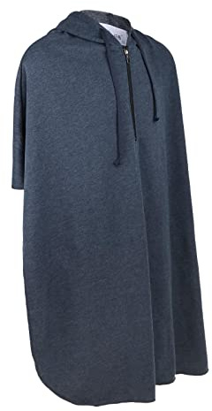PawwJoy Rollstuhl Poncho mit Kapuze ärmellos für Erwachsene wasserabweisend winddicht Allwetter Schutz für elektrische und manuelle Rollstühle- Marineblau Männlichen