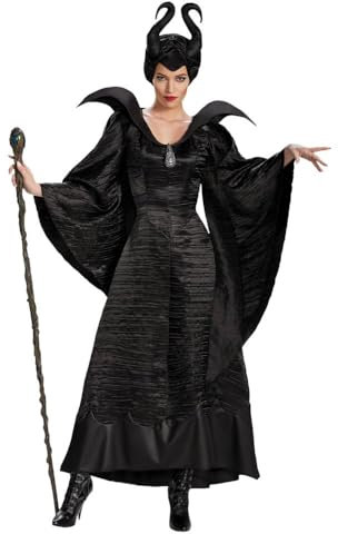 shoperama Damen-Kostüm Maleficent Schwarz Böse Fee Stiefmutter Königin, Größe:M