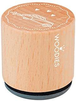 Woodies COLOP Holz-Stempel - Hochzeitsauto - Abdruckgröße 30 mm
