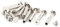 INCREWAY Lot de 30 vis Chicago de 5 mm x 30 mm plaquées nickel pour reliure et reliure - Argenté