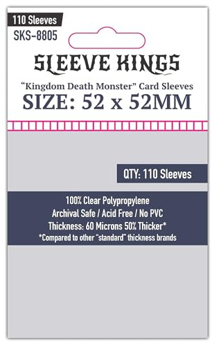 Sleeve Kings Kingdom Death Monster Kartenhüllen (52 x 52 mm), 110 Stück, 60 Mikrometer