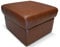 Quattro Meble Echtleder Hocker aufklappbar mit Stauraum Sitzhocker Rindsleder Sitzwürfel 60x55 Fußhocker Polsterhocker Puff braunes Echt Leder Antique Tabac mit Ziernähten in cremefarben