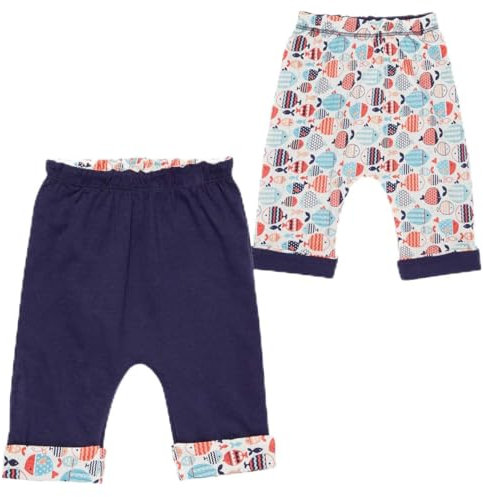 Sense Organics Coole Wendehose aus weicher Bio Baumwolle in Navy/Fische AOP 1911747 (62-68)
