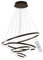 4-Ring LED-Hängelampe Dimmbar Schwarz Kronleuchter 108W Ringleuchte Moderne Hängeleuchte Rund Pendelleuchte Mit Fernbedienung, Esszimmer Design Wohnzimmer Leuchte, 20+40+60+80CM