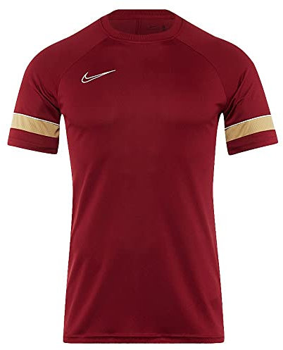 Nike Fille Dri-fit Academy 21 Maillot manches courtes, Team Red/White/Jersey Gold/White, M EU