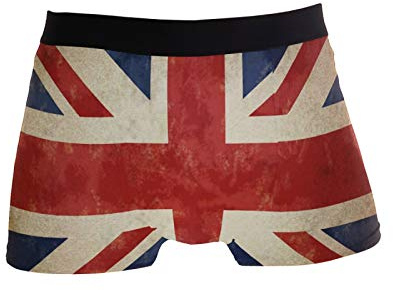 Linomo Men's Boxer Briefs Vintage UK Flag Union Jack English England Boxers Shorts Underwear Underpants