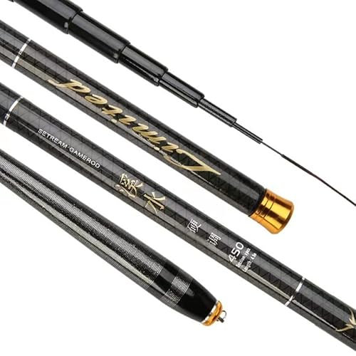 LUOSHUAI Stipprute Ultraleichter Angelstab Kohlefaserstrom Handpol 3. 6M 4,5 M 5,4 M 6,3 M 7,2 M Super Hard Bream Rute Angelrute (Length : 3.6 m)